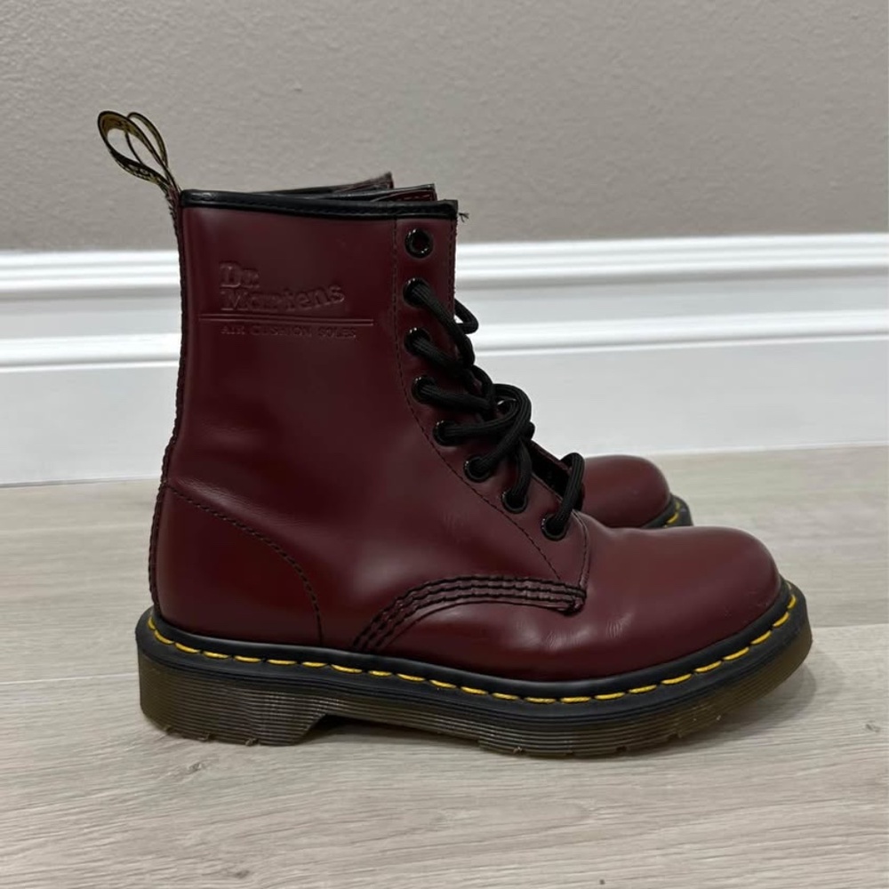 Dr. Martens Cherry Red 1460 Smooth Leather Boots